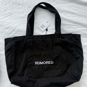 Rumored Black Tote with Front Pocket